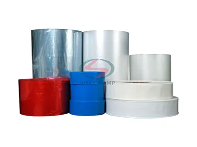 Plastic POF PVC pet heat shrink band clear shrink wrap film sleeve for bottle